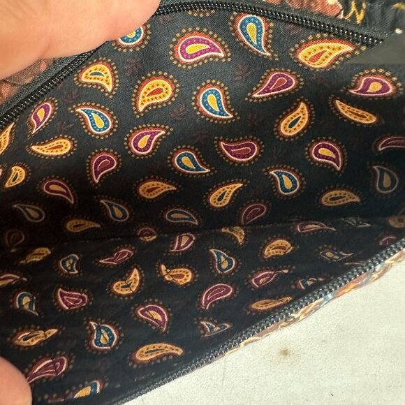 Vera Bradley Paisley Shoulder Bag Adjustable Strap Zipper Closure Multi-Color - Picture 4 of 7